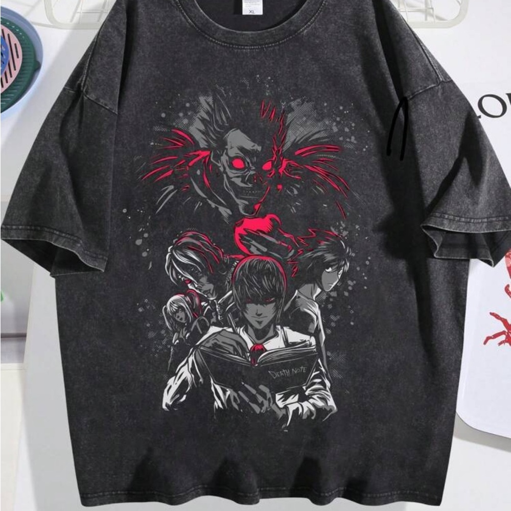 Black Graphic Death Note Anime T-Shirt